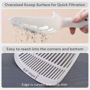 ที่ตักทรายแมวพิมพ์ลายโลโก้ 4 สี ด้ามยาว ที่ตักทรายแมวน่ารัก สำหรับกรองและทำความสะอาด - Product Image 6