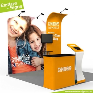 Diseño personalizado de aluminio, tela de tensión publicidad de moda de <span class=keywords><strong>alta</strong></span> tecnología exposición cabina proveedor en china - Product Image 5