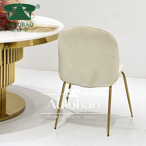 Modern <b>Velvet</b> Metal <b>Dining</b> <b>Chairs</b> for Hotel Restaurant Outdoor Use-Luxury <b>Dining</b> Furniture - Product Image 6
