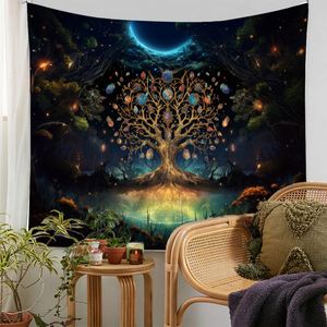 Tapiz Decorativo de Pared con Diseño de Mandala en Tela de Poliéster Personalizado, Tapiz Decorativo para el Hogar y la Habitación - Product Image 1