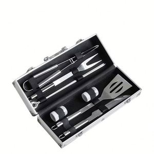 Outils de nettoyage pour barbecue en acier inoxydable, outils de barbecue d'extérieur, ensemble d'outils de camping - Product Image 3
