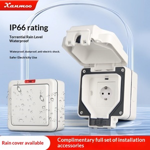Caja <span class=keywords><strong>de</strong></span> Protección para Interruptor Eléctrico y Enchufe <span class=keywords><strong>de</strong></span> <span class=keywords><strong>Carga</strong></span>, Estilo Alemán, Resistente a la Intemperie con Clasificación IP66 - Product Image 1