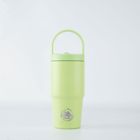 Petit gobelet portable en acier inoxydable 304 Bingba de 14oz avec poignée chaude pour voiture, camping et bureau