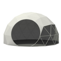Dôme géodésique en aluminium, maison en acrylique, dôme en PVC, diamètre 10m 15m, tente dôme géodésique, auvent d'hôtel avec salle de bain