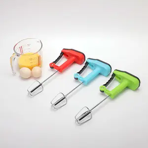 Batidora Manual de acero inoxidable, herramienta semiautomática para Cocina