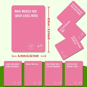 50 Pezzi di Carte da Gioco in Cartoncino Rosa Impermeabili per Adulti, per Migliorare l'Atmosfera e Aumentare l'Affetto - Product Image 4