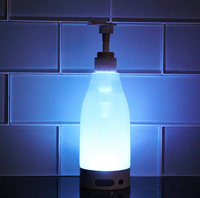 Distributeur de savon liquide LED étanche avec pompe, 7 couleurs