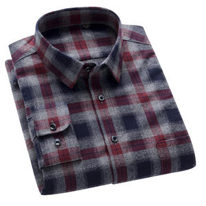 Giacche di velluto a coste Casual da uomo camicie Vintage <span class=keywords><strong>Oversize</strong></span> vestibilità regolare in maglia di cotone antirughe in filato tinto per la primavera - Product Image 1