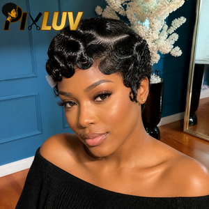 Perruque Courte Pixie en Cheveux Humains, Lace Frontale HD Sans Colle, Cheveux Vierges Bruts, Vente en Gros de Perruques en Cheveux Humains pour Femmes Noires - Product Image 4