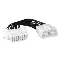 Câble d'extension OBD de voiture 16 broches/16 cœurs, adaptateur 1-vers-2, pour outil de diagnostic avec alimentation, inspection annuelle