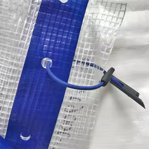 Reinforced FR-6 Scaffold Poly Sheet Industrial Waterproof Containment <b>Tarps</b> PE Plastic Sheet Cutting Service Blue Ocean Plastic - Product Image 4