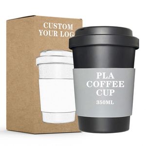 Gobelet isotherme écologique personnalisé de 12 oz, tasse de voyage isolée pour cadeaux promotionnels, gobelets 100% biodégradables - Product Image 1