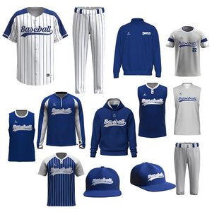 Vêtements de baseball personnalisables à séchage rapide et respirants, sélection multicolore avec impression par sublimation, motif vierge - Product Image 1