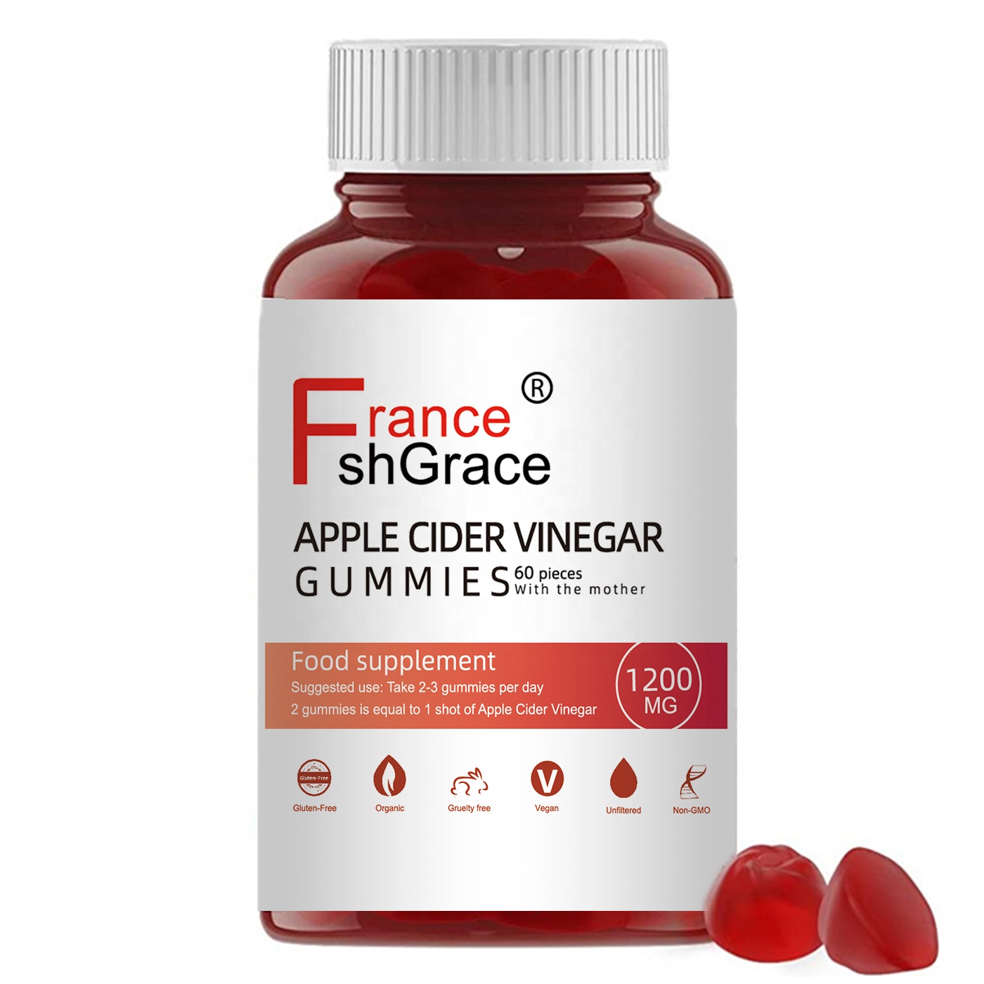 Средство для снижения веса, улучшение здоровья кожи, яблочный уксус, жевательные конфеты