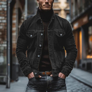<span class=keywords><strong>Giacca</strong></span> da <span class=keywords><strong>Uomo</strong></span> Europea e Americana Autunno-Inverno, Nuova Collezione con Tasche, in Velluto a Coste, Maniche Lunghe, Risvolto a <span class=keywords><strong>Righe</strong></span> - Product Image 4