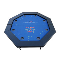 Usine de gros jambe en métal renforcé en acier inoxydable porte-gobelet table de poker octogonale