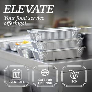 Disposable TakeAway To-go Food <b>Container</b> Custom Packing Aluminum <b>Foil</b> <b>Container</b> Wholesale <b>Foil</b> Trays Aluminum <b>Foil</b> Pan with Lid - Product Image 3