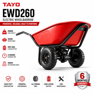 Carretilla Eléctrica de 2 Ruedas Tayo de Alta Resistencia, 260 kg, para Jardinería y Transporte en Plantaciones, Hecha de Metal Resistente - Product Image 1