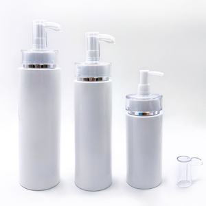 Flacon pompe en acrylique blanc à taille fine pour soins de la peau, lotion, shampoing, gel douche – 100ml, 120ml, 150ml, 180ml, 200ml, 250ml, 300ml, 500ml - Product Image 2