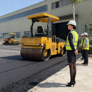 Ride-On Large Heavy Duty Walk Behind Asphalt Road Roller Vibrator Compactor 20ton Small Single Drum Road Rollers - Product Image 3