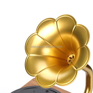 Bàn loại trực tiếp ổ đĩa Vinyl Máy nghe nhạc ghi âm Máy quay đĩa cổ điển bằng gỗ cổ điển gramophone với bàn xoay - Product Image 6