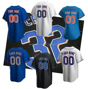 Migliore qualità cucita personalizzata il tuo nome numero Logo Patch New York Team Style maglia da Baseball americana ricamata
