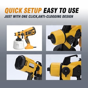 <span class=keywords><strong>Pistolet</strong></span> de pulvérisation électrique professionnel 220V, <span class=keywords><strong>haute</strong></span> capacité 1400ml, sans air, pour revêtement de meubles, bois et murs, acceptation OEM - Product Image 5