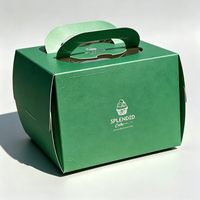 Boîte à pâtisserie imprimée, boîte cadeau pliante en carton, impression de logo personnalisée, emballage alimentaire de qualité alimentaire, emballage de dessert écologique et recyclable