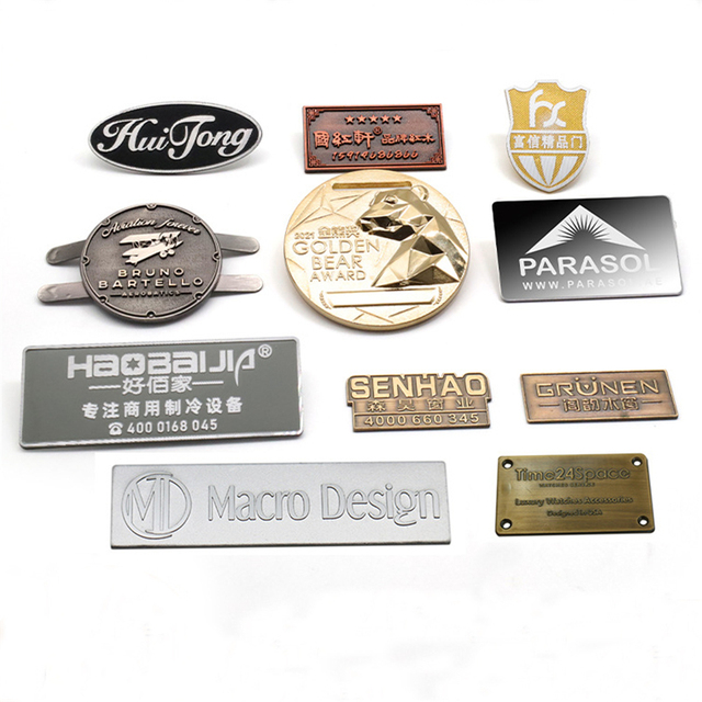 Manufacturer Custom Metal Nameplate/badges/signs/labels for Cars/bags/suitcases/furniture/clothes