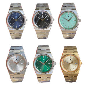 도매 PRX 티소 티스 5A 남성 시계 비즈니스 패션 스테인레스 스틸 케이스 사파이어 크리스탈 빛나는 방수 석영 시계 - Product Image 6