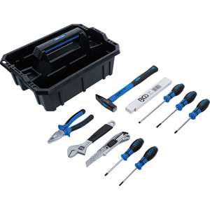 BGS Mallette de transport d'outils en plastique renforcé incl. Assortiment d'outils 11 pièces. - Product Image 1
