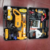 HF3ST Factory Cric électrique 6 en 1 DC12V 3T, compresseur, clé dynamométrique, batterie externe, kit d'outils d'urgence, cric de levage de moteur pour voiture
