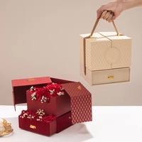 Embalaje de ropa de velas Cajas de regalo de papel rígido vacías de lujo Puerta doble abierta para velas con asa de cinturón y un cajón