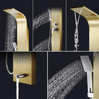 Panneaux de Douche Muraux en Acier Inoxydable 304/201, Multi-Fonctionnels pour Salle de Bain, Vente en Gros