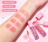 Sheglen Hello Kit Gloss à lèvres cosmétique, maquillage, fournisseur, étiquette privée végétalienne personnalisée, gloss repulpant transparent à paillettes, vente en gros en vrac