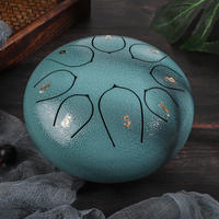 Professional Steel Tongue Drum 6 Inch 8 Notes Handpan Musical Instrument Percussion for Music Beginner