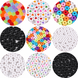 <span class=keywords><strong>Perles</strong></span> de <span class=keywords><strong>lettres</strong></span> A à Z personnalisées en acrylique, plastique, lucite, carrées, rondes, plates, colorées, <span class=keywords><strong>perles</strong></span> souriantes pour la fabrication de bijoux et les loisirs créatifs pour enfants - Product Image 5