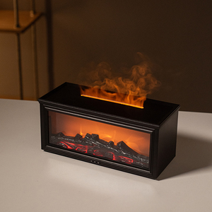 Venta caliente USB Desktop Mini Flame Humidificador Smart Ultrasonic Aroma Difusor con aceite esencial para automóviles y hoteles - Product Image 4