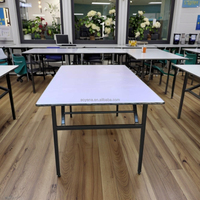 Ventas calientes Barato Durable Banquete Mesa plegable PVC Rectangular Mesa plegable