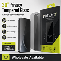 Protection d'écran en verre trempé anti-espion à 30 degrés pour iPhone 12 13 14 15 16 Mini Pro Max Plus SE XR 11