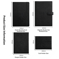 Carnet de luxe personnalisé en cuir pleine fleur avec reliure cousue, rechargeable, avec attache pour stylo, idéal pour le bureau ou comme cadeau d'affaires