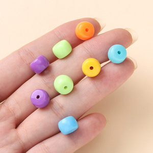 Acrylic Solid Color Beads <b>Spacers</b> Small Size For DIY Jewelry Making Bracelets Necklaces Loose Beads Accessories Wholesale - Product Image 4