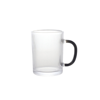 Chope à bière en verre sodocalcique transparent de 350 ml avec poignée, style moderne, lavable au lave-vaisselle, emballage personnalisé pour cadeaux
