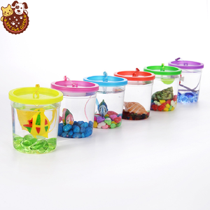 Réservoir de poissons Betta, <span class=keywords><strong>Mini</strong></span> Transparent en plastique avec couvercle 1 pc - Product Image 2