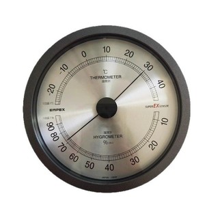 Empex EX-2717 Indoor Wall-Mounted <b>Thermometer</b> Hygrometer Dial Type Plastic Japan Made - Product Image 2