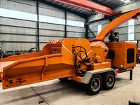 Broyeur de bois à chenilles auto-alimenté, déchiqueteur horizontal pour palmiers, broyeur de bois à succès