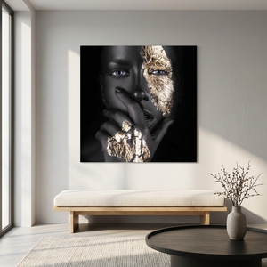 Nuovissimi Dipinti d'Arte Africana Moderni e Durevoli, Ritratto <span class=keywords><strong>di</strong></span> Donna in Acquerello su Misura, Quadro su Tela con Cornice per Decorazione d'Interni - Product Image 3