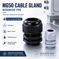 Passe-câble monobloc intégré en nylon MG50 étanche IP68 pour câblage d'équipements électriques haute/basse tension