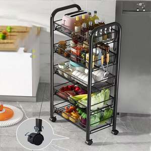 Rotating <b>Kitchen</b> <b>Storage</b> Rack <b>Kitchen</b> <b>Storage</b> Trolley 5 Layer <b>Storage</b> Vegetable Rotating Rack - Product Image 3