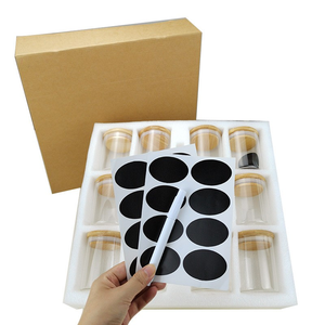 Tarros de almacenamiento de alimentos para cocina, alta borosilicato, transparente, con tapa de bambú, 12 piezas, gran oferta - Product Image 3